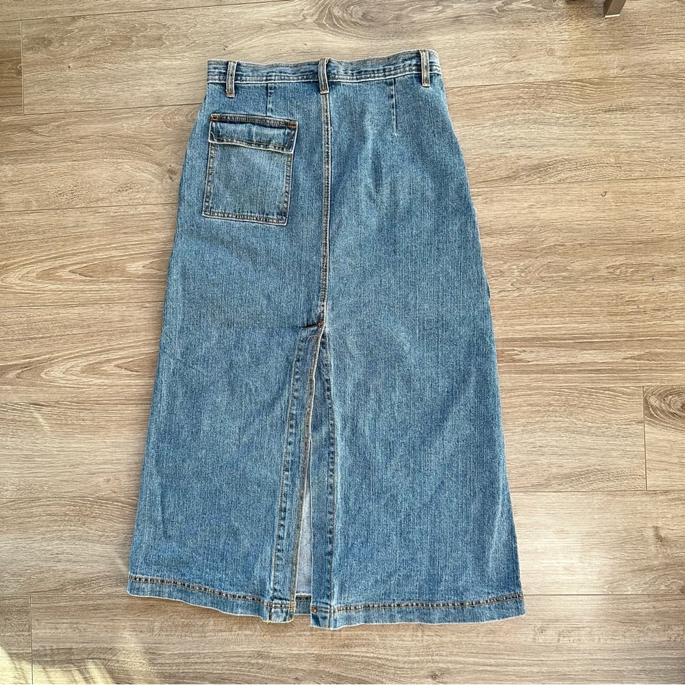 brandy melville 90s kenzie denim maxi skirt - Picture 3 of 4